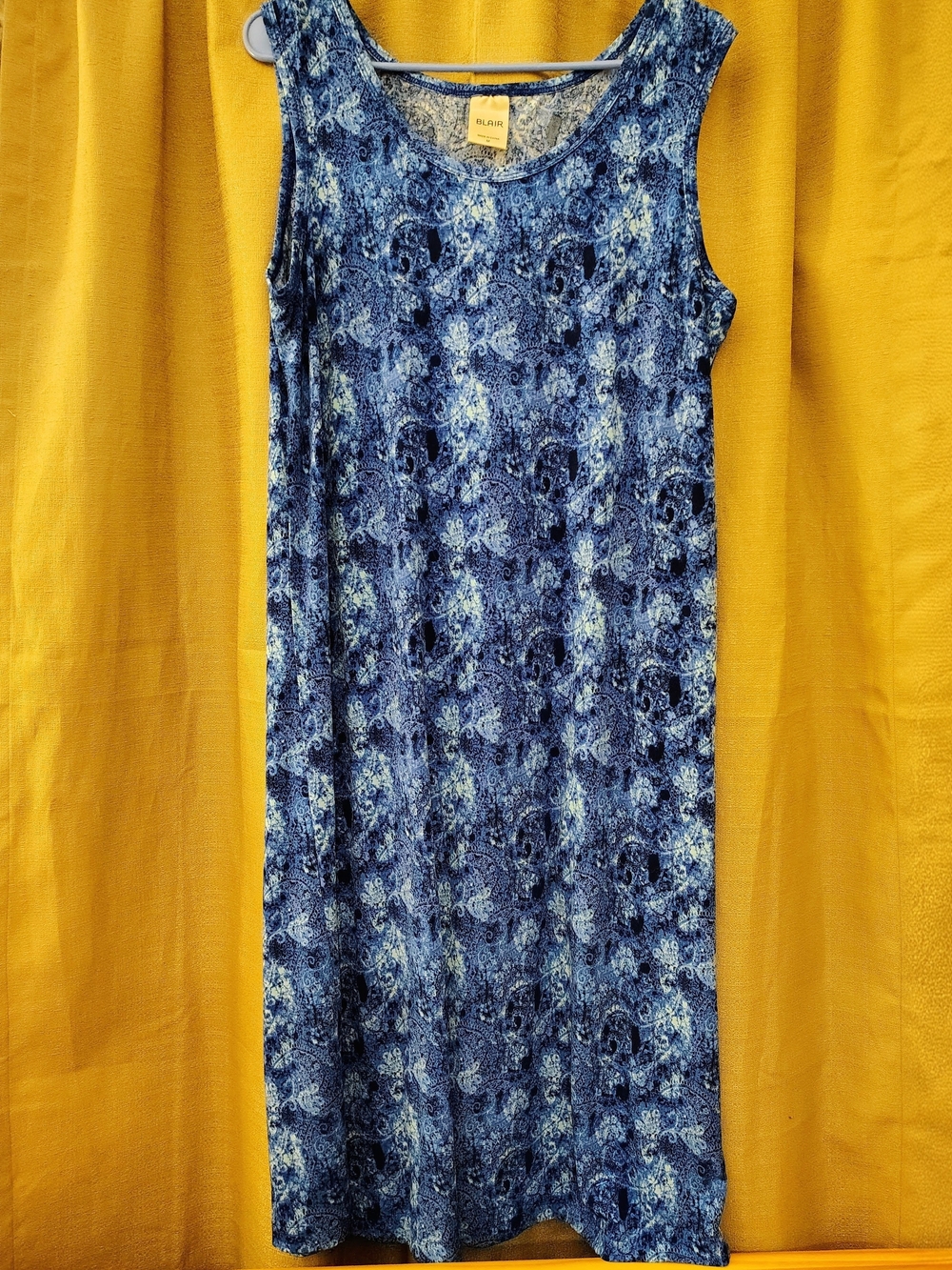 Blair Blue Paisley Print Sleeveless Maxi Dress
